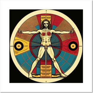 Vitruvian Man Rock n Roll Vinyl Record Vol. 4 Posters and Art